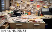 overflow office junk ai generated. Стоковое AI-изображение, AI-художник Vectorwin / Фотобанк Лори