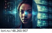 cryptocurrency financial technology ai generated. Стоковое AI-изображение, AI-художник Vectorwin / Фотобанк Лори