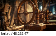 heddle textile equipment ai generated. Стоковое AI-изображение, AI-художник Vectorwin / Фотобанк Лори