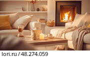 intimate blurred interior design bright ai generated. Стоковое AI-изображение, AI-художник Vectorwin / Фотобанк Лори