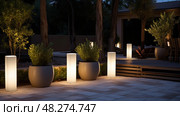 strategically patio light ai generated. Стоковое AI-изображение, AI-художник Vectorwin / Фотобанк Лори