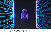 Unlocking the Secrets of Cybersecurity in a Digital World of Colorful Graphics. Стоковое AI-видео, аниматор Юлия Гапеенко / Фотобанк Лори
