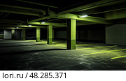 garage flourescent lights ai generated. Стоковое AI-изображение, AI-художник Vectorwin / Фотобанк Лори