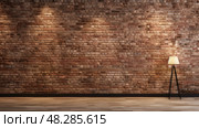 urban light brown brick wall ai generated. Стоковое AI-изображение, AI-художник Vectorwin / Фотобанк Лори