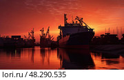 sunsilhouette construction ai generated. Стоковое AI-изображение, AI-художник Vectorwin / Фотобанк Лори