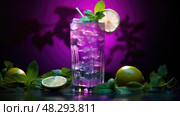 drink purple drank ai generated. Стоковое AI-изображение, AI-художник Vectorwin / Фотобанк Лори
