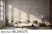 loft white cinder block wall. Стоковое AI-изображение, AI-художник Vectorwin / Фотобанк Лори
