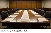 contract bargaining table. Стоковое AI-изображение, AI-художник Vectorwin / Фотобанк Лори