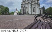 4k Time lapse : orthodox church and clouds. Редакционное видео, видеограф Наталия Попова / Фотобанк Лори