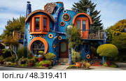 styles bay area house ai generated. Стоковое AI-изображение, AI-художник Vectorwin / Фотобанк Лори