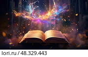 sorcery magic books ai generated. Стоковое AI-изображение, AI-художник Vectorwin / Фотобанк Лори