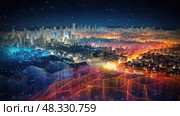 analytics data fusion ai generated. Стоковое AI-изображение, AI-художник Vectorwin / Фотобанк Лори