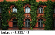 redbrick mansion wall ai generated. Стоковое AI-изображение, AI-художник Vectorwin / Фотобанк Лори