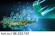 effervescent probiotic bottle ai generated. Стоковое AI-изображение, AI-художник Vectorwin / Фотобанк Лори
