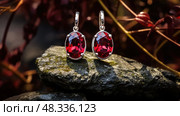 ruby red gemstone ai generated. Стоковое AI-изображение, AI-художник Vectorwin / Фотобанк Лори