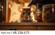 rats rodents in house ai generated. Стоковое AI-изображение, AI-художник Vectorwin / Фотобанк Лори