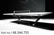 net table tennis line art ai generated. Стоковое AI-изображение, AI-художник Vectorwin / Фотобанк Лори