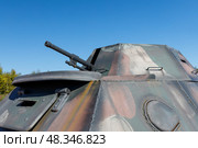 Макет - Бронеавтомобиль БА-64,   уличная экспозиция под открытым небом, музей «Оштинский рубеж», Вологодская область. Редакционное фото, фотограф Головкова Елена / Фотобанк Лори
