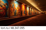paintings church wall ai generated. Стоковое AI-изображение, AI-художник Vectorwin / Фотобанк Лори