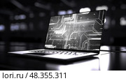 nology black and white tech ai generated. Стоковое AI-изображение, AI-художник Vectorwin / Фотобанк Лори