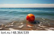 drift beach ball in water ai generated. Стоковое AI-изображение, AI-художник Vectorwin / Фотобанк Лори