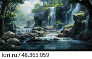 peace water calm ai generated. Стоковое AI-изображение, AI-художник Vectorwin / Фотобанк Лори