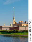 Кронверкский пролив. Петропавловская крепость. Санкт-Петербург. Редакционное фото, фотограф Александр Щепин / Фотобанк Лори