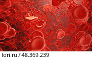 capillaries red blood cells ai generated. Стоковое AI-изображение, AI-художник Vectorwin / Фотобанк Лори