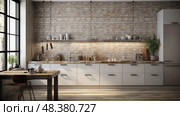 backsplash rustic white brick ai generated. Стоковое AI-изображение, AI-художник Vectorwin / Фотобанк Лори