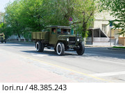Советский грузовой автомобиль ЗИС-5В, репетиция парада в честь Дня Победы. Редакционное фото, фотограф Андрей Цыганков / Фотобанк Лори