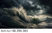turbulence dark clouds ai generated. Стоковое AI-изображение, AI-художник Vectorwin / Фотобанк Лори