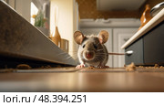 droppgs pests in kitchen ai generated. Стоковое AI-изображение, AI-художник Vectorwin / Фотобанк Лори
