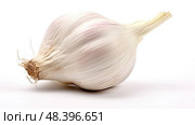 skin garlic isolated on white ai generated. Стоковое AI-изображение, AI-художник Vectorwin / Фотобанк Лори