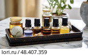 calming bottle essential oil ai generated. Стоковое AI-изображение, AI-художник Vectorwin / Фотобанк Лори