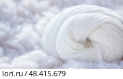 skein white yarn ai generated. Стоковое AI-изображение, AI-художник Vectorwin / Фотобанк Лори