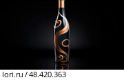 champagne wine bottle shape ai generated. Стоковое AI-изображение, AI-художник Vectorwin / Фотобанк Лори