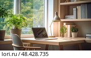 wdow light in house ai generated. Стоковое AI-изображение, AI-художник Vectorwin / Фотобанк Лори
