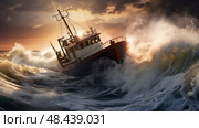turbulence choppy waters ai generated. Стоковое AI-изображение, AI-художник Vectorwin / Фотобанк Лори