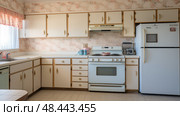 laminate dated kitchen ai generated. Стоковое AI-изображение, AI-художник Vectorwin / Фотобанк Лори