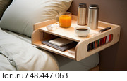 lightweight bed table ai generated. Стоковое AI-изображение, AI-художник Vectorwin / Фотобанк Лори