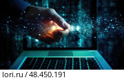 phishing menthol leaf ai generated. Стоковое AI-изображение, AI-художник Vectorwin / Фотобанк Лори