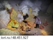 Night on Ijen volcano, Indonesia (2016 год). Стоковое фото, фотограф Сергей Стрелков / Фотобанк Лори