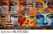 designs grafitti brick wall ai generated. Стоковое AI-изображение, AI-художник Vectorwin / Фотобанк Лори