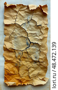 Aged & Cracked Parchment: Wabi-Sabi of Time, Rustic Backdrop for Grunge Art, Aged Scrolls, & Vintage Ephemera. Стоковое AI-изображение, AI-художник Данила Большаков / Фотобанк Лори