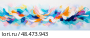 Abstract Palette: Swirling Strokes of Impressionistic Color Harmony. Стоковое AI-изображение, AI-художник Данила Большаков / Фотобанк Лори