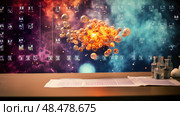 table elements chemistry ai generated. Стоковое AI-изображение, AI-художник Vectorwin / Фотобанк Лори
