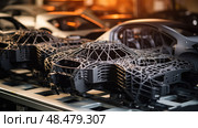 innovation future car production ai generated. Стоковое AI-изображение, AI-художник Vectorwin / Фотобанк Лори