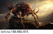 grotesque alien monster ai generated. Стоковое AI-изображение, AI-художник Vectorwin / Фотобанк Лори