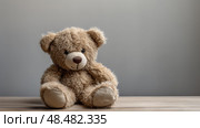 teddy plush texture ai generated. Стоковое AI-изображение, AI-художник Vectorwin / Фотобанк Лори