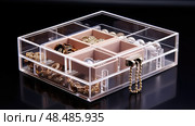 compartments clear plastic box ai generated. Стоковое AI-изображение, AI-художник Vectorwin / Фотобанк Лори